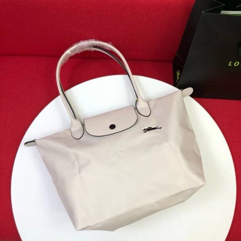 Unused Longchamp Medium Handbag Turtledove Gray Tote M